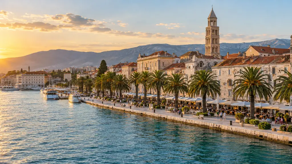 Front de mer et vieille ville historique de Split en Croatie